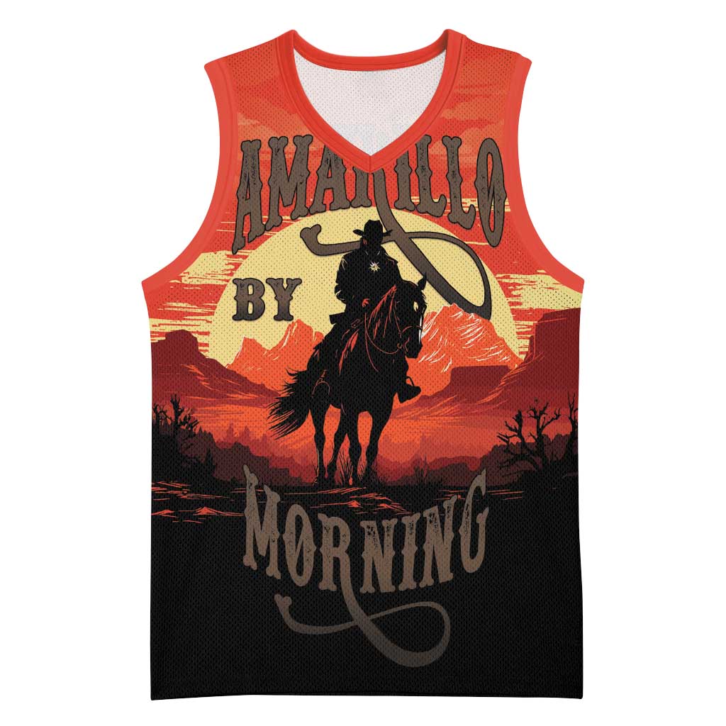 Rodeo Cowboy Basketball Jersey Amarillo By Morning - Wonder Print Shop