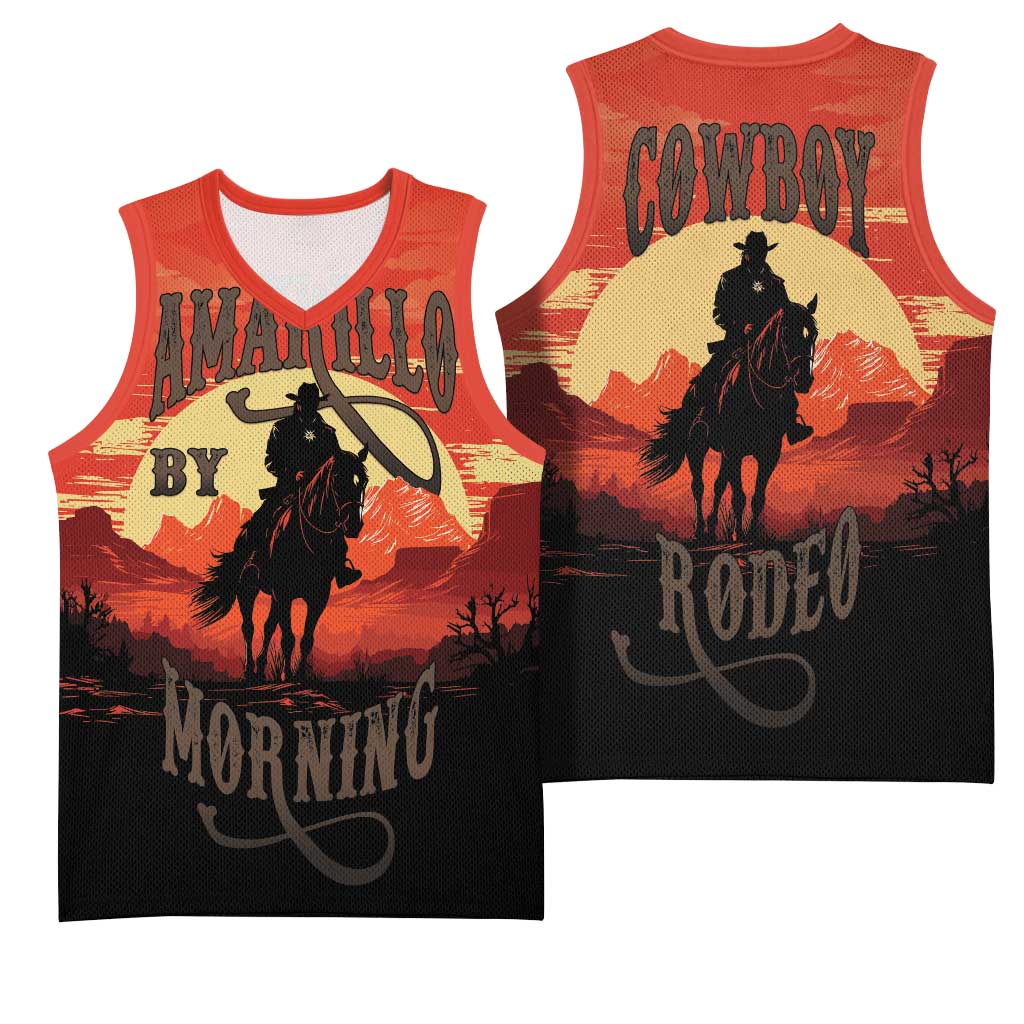 Rodeo Cowboy Basketball Jersey Amarillo By Morning - Wonder Print Shop