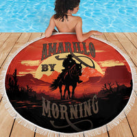 Rodeo Cowboy Beach Blanket Amarillo By Morning - Wonder Print Shop