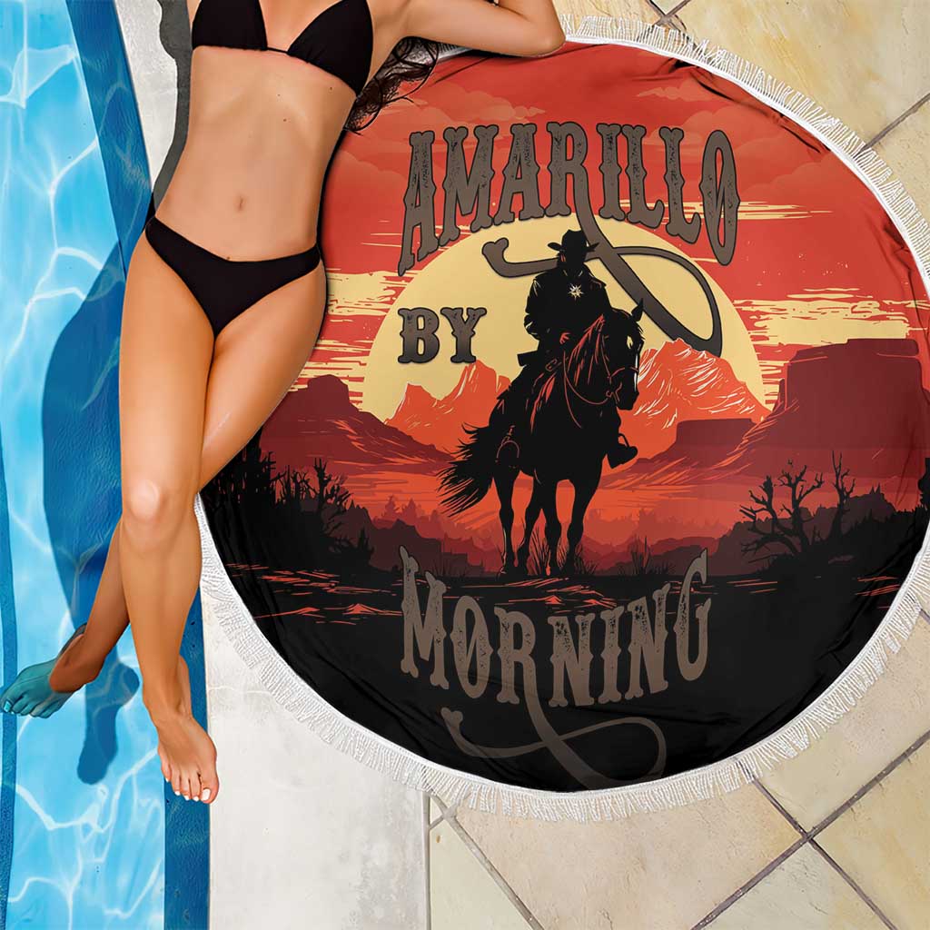 Rodeo Cowboy Beach Blanket Amarillo By Morning - Wonder Print Shop