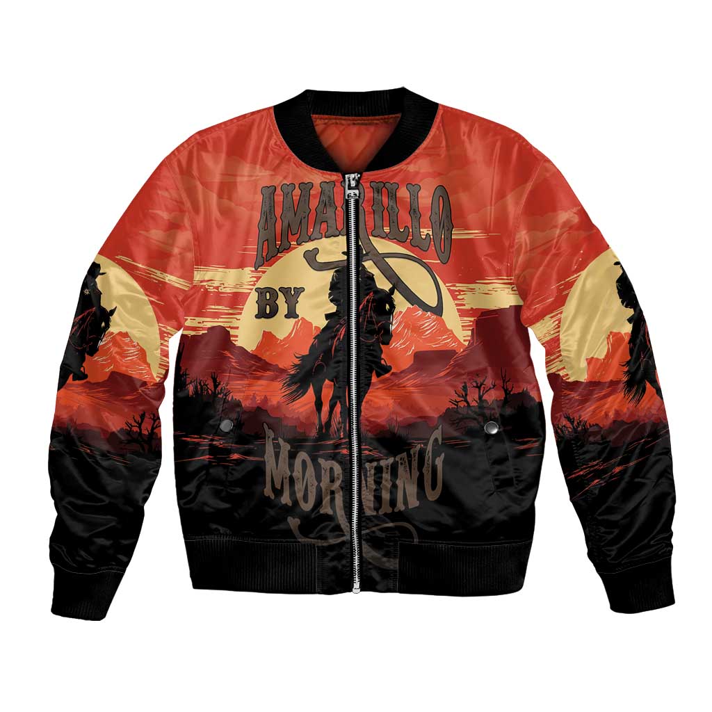 Rodeo Cowboy Bomber Jacket Amarillo By Morning - Wonder Print Shop