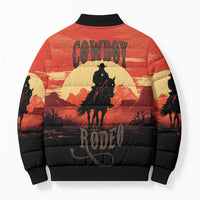 Rodeo Cowboy Bomber Puffer Jacket Amarillo By Morning - Wonder Print Shop