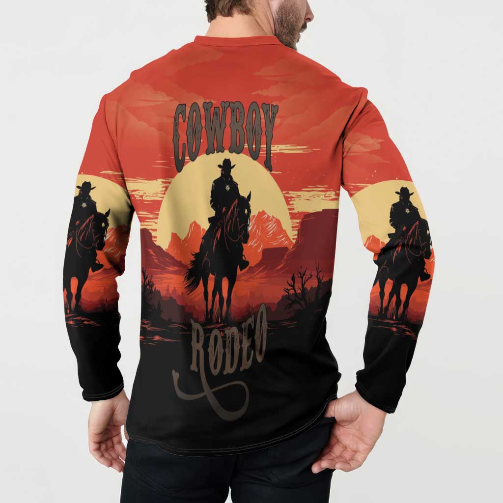 Rodeo Cowboy Button Sweatshirt Amarillo By Morning - Wonder Print Shop