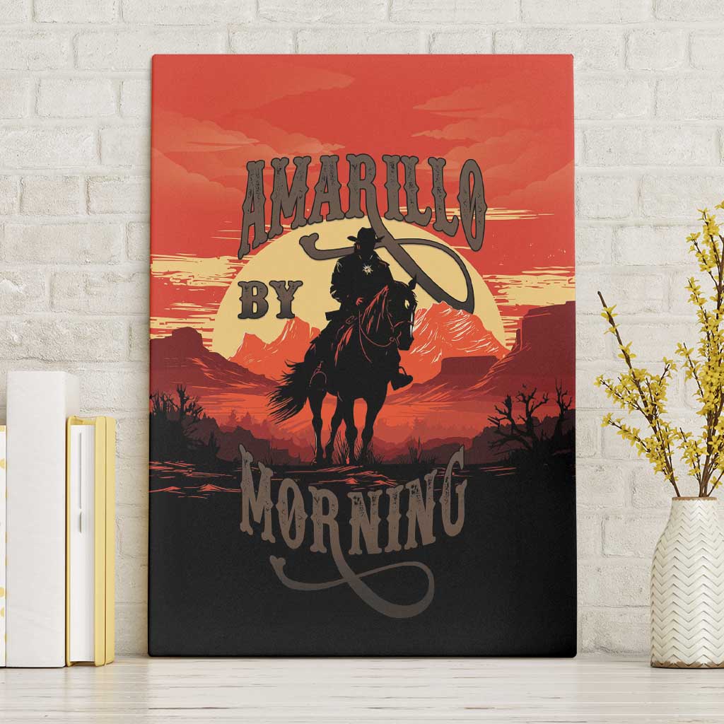 Rodeo Cowboy Canvas Wall Art Amarillo By Morning - Wonder Print Shop