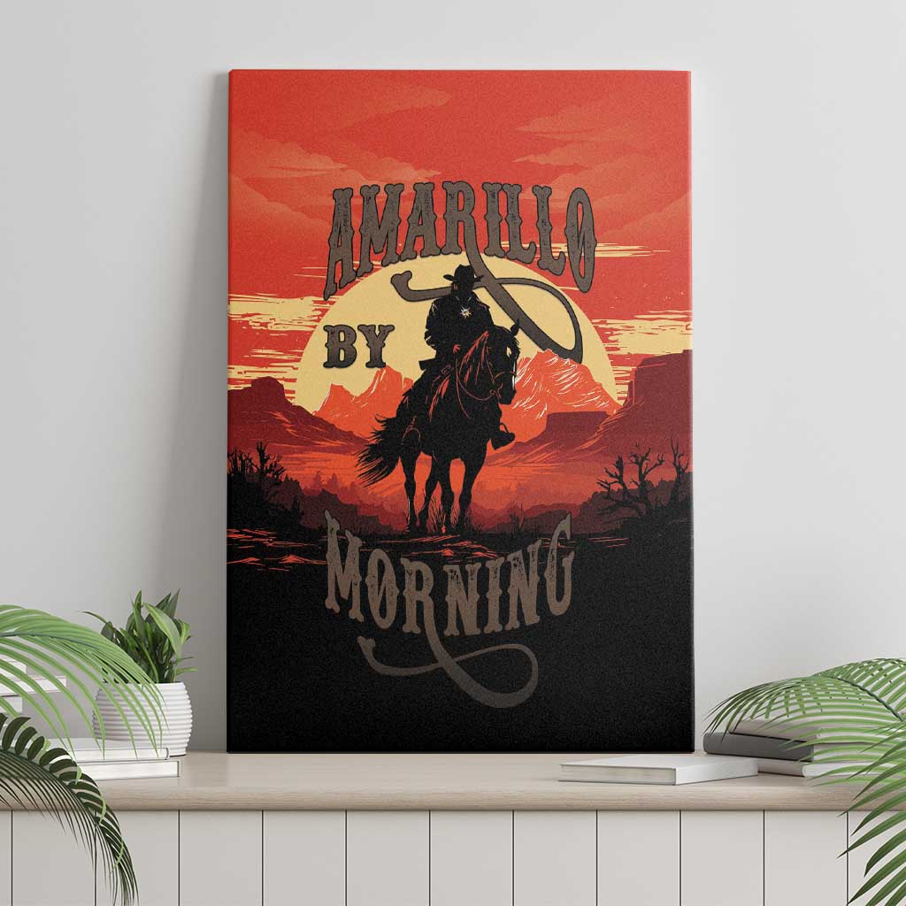 Rodeo Cowboy Canvas Wall Art Amarillo By Morning - Wonder Print Shop