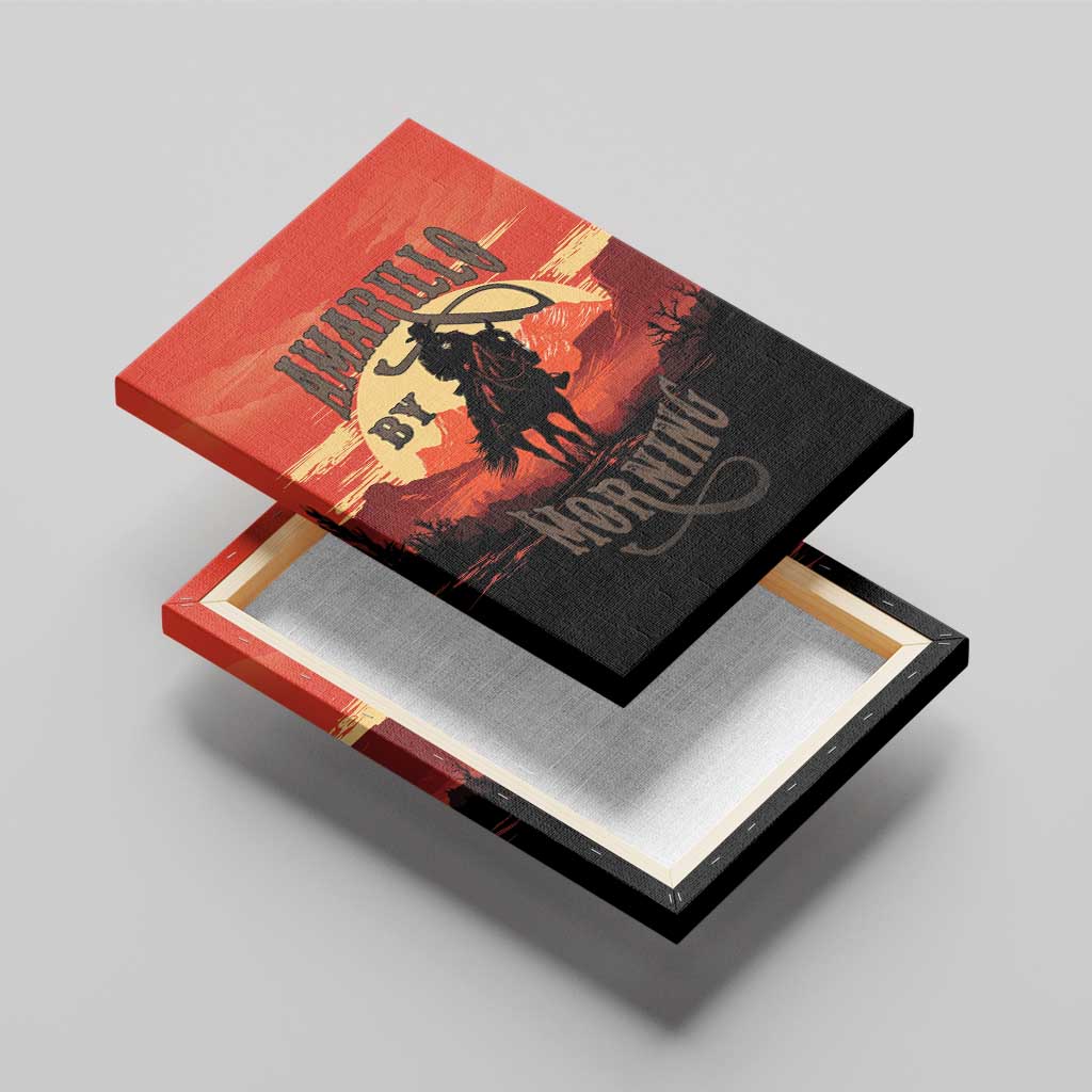 Rodeo Cowboy Canvas Wall Art Amarillo By Morning - Wonder Print Shop