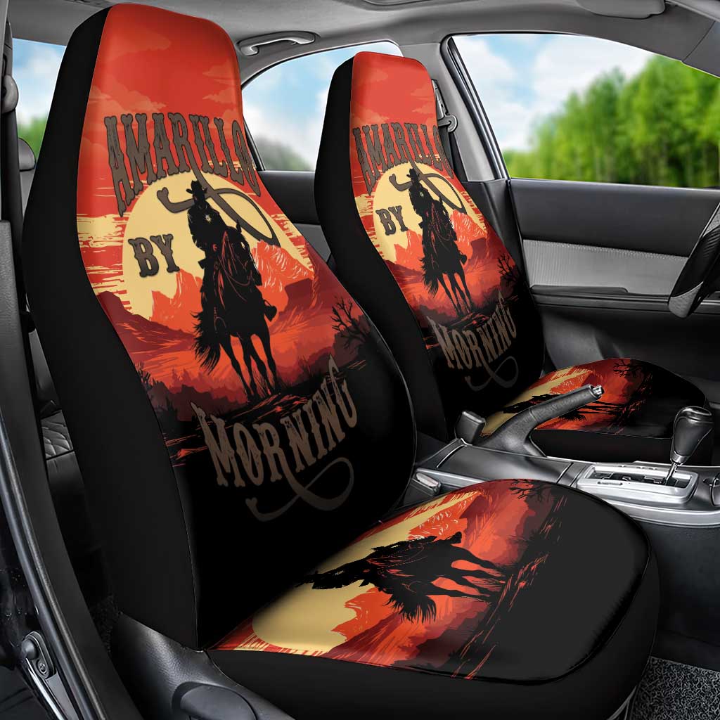Rodeo Cowboy Car Seat Cover Amarillo By Morning - Wonder Print Shop