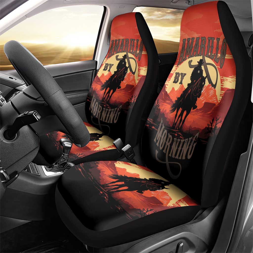Rodeo Cowboy Car Seat Cover Amarillo By Morning - Wonder Print Shop