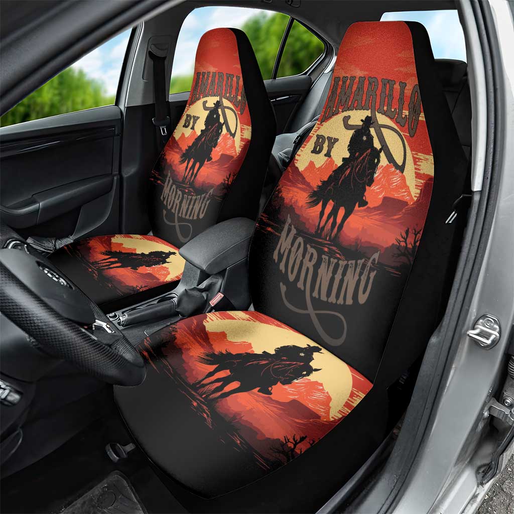 Rodeo Cowboy Car Seat Cover Amarillo By Morning - Wonder Print Shop