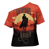 Rodeo Cowboy Cross Shoulder Shirt Amarillo By Morning - Wonder Print Shop