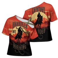 Rodeo Cowboy Cross Shoulder Shirt Amarillo By Morning - Wonder Print Shop