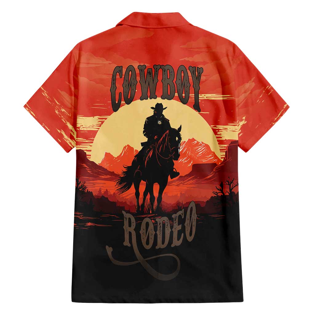 Rodeo Cowboy Family Matching Off Shoulder Maxi Dress and Hawaiian Shirt Amarillo By Morning - Wonder Print Shop