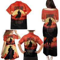 Rodeo Cowboy Family Matching Puletasi and Hawaiian Shirt Amarillo By Morning - Wonder Print Shop