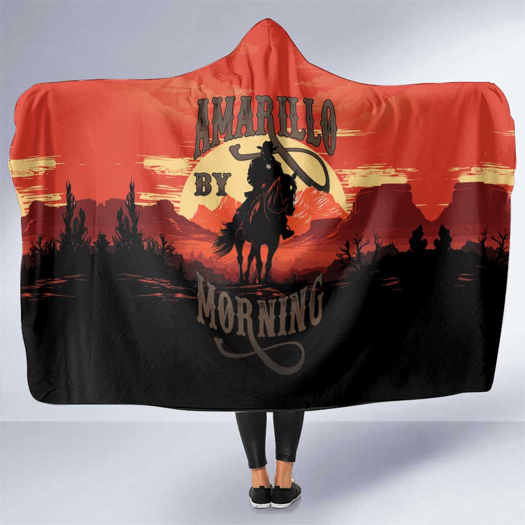 Rodeo Cowboy Hooded Blanket Amarillo By Morning - Wonder Print Shop