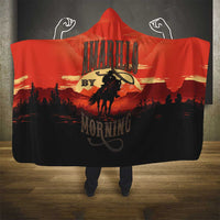 Rodeo Cowboy Hooded Blanket Amarillo By Morning - Wonder Print Shop