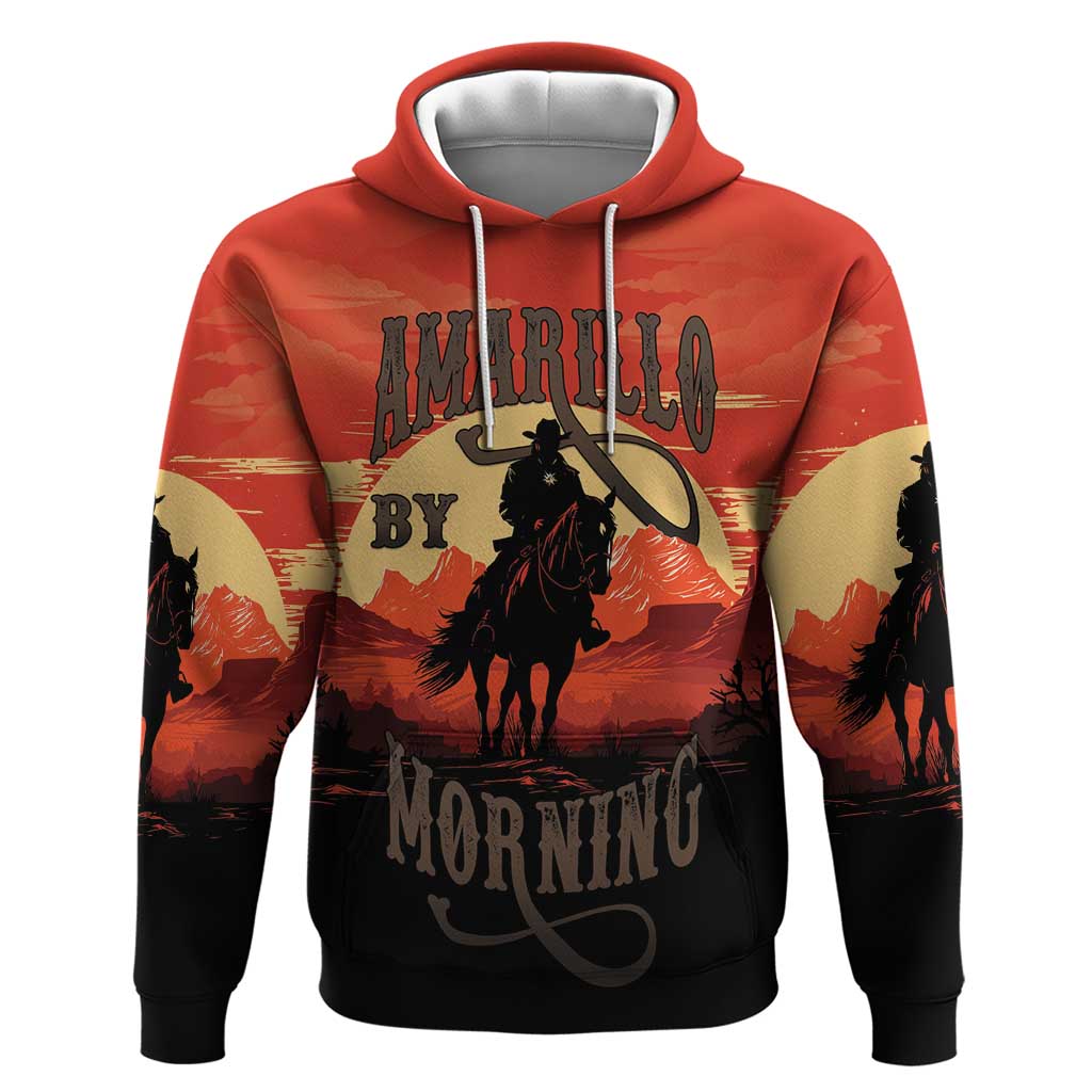 Rodeo Cowboy Hoodie Amarillo By Morning - Wonder Print Shop