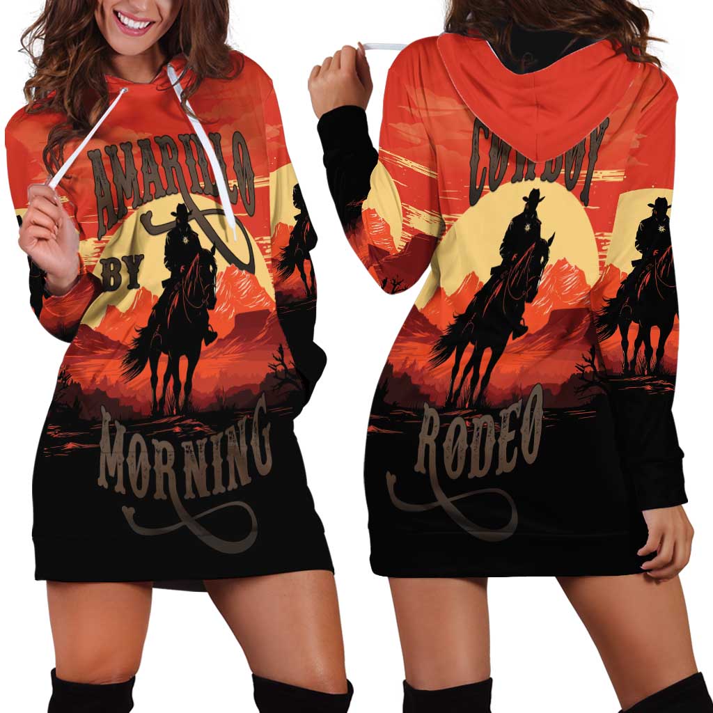 Rodeo Cowboy Hoodie Dress Amarillo By Morning - Wonder Print Shop