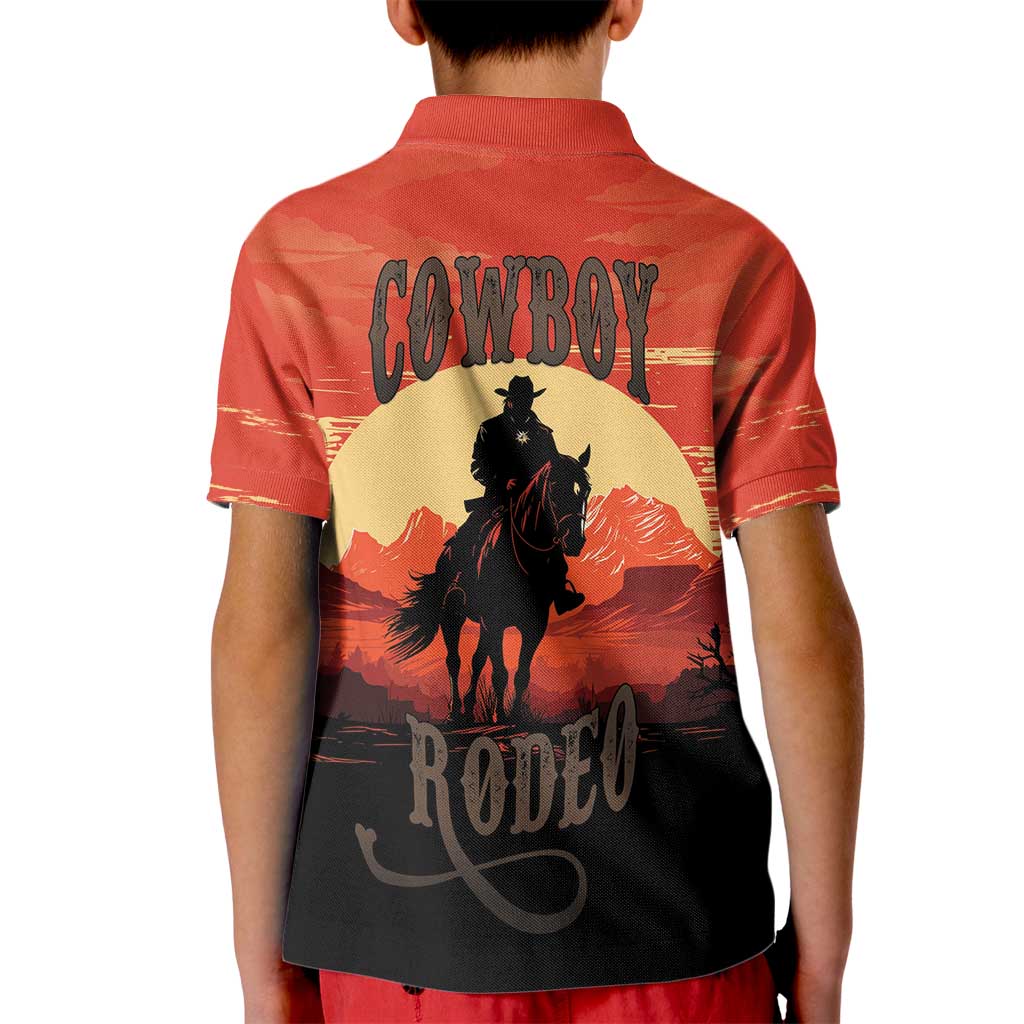 Rodeo Cowboy Kid Polo Shirt Amarillo By Morning - Wonder Print Shop