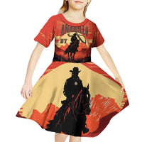 Rodeo Cowboy Kid Short Sleeve Dress Amarillo By Morning - Wonder Print Shop