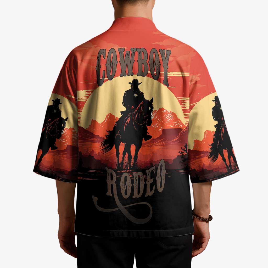 Rodeo Cowboy Kimono Amarillo By Morning - Wonder Print Shop