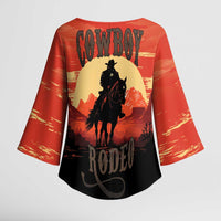 Rodeo Cowboy Kimono Sleeve Blouse Amarillo By Morning - Wonder Print Shop