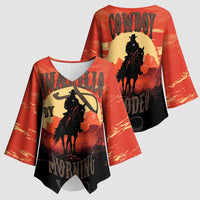 Rodeo Cowboy Kimono Sleeve Blouse Amarillo By Morning - Wonder Print Shop