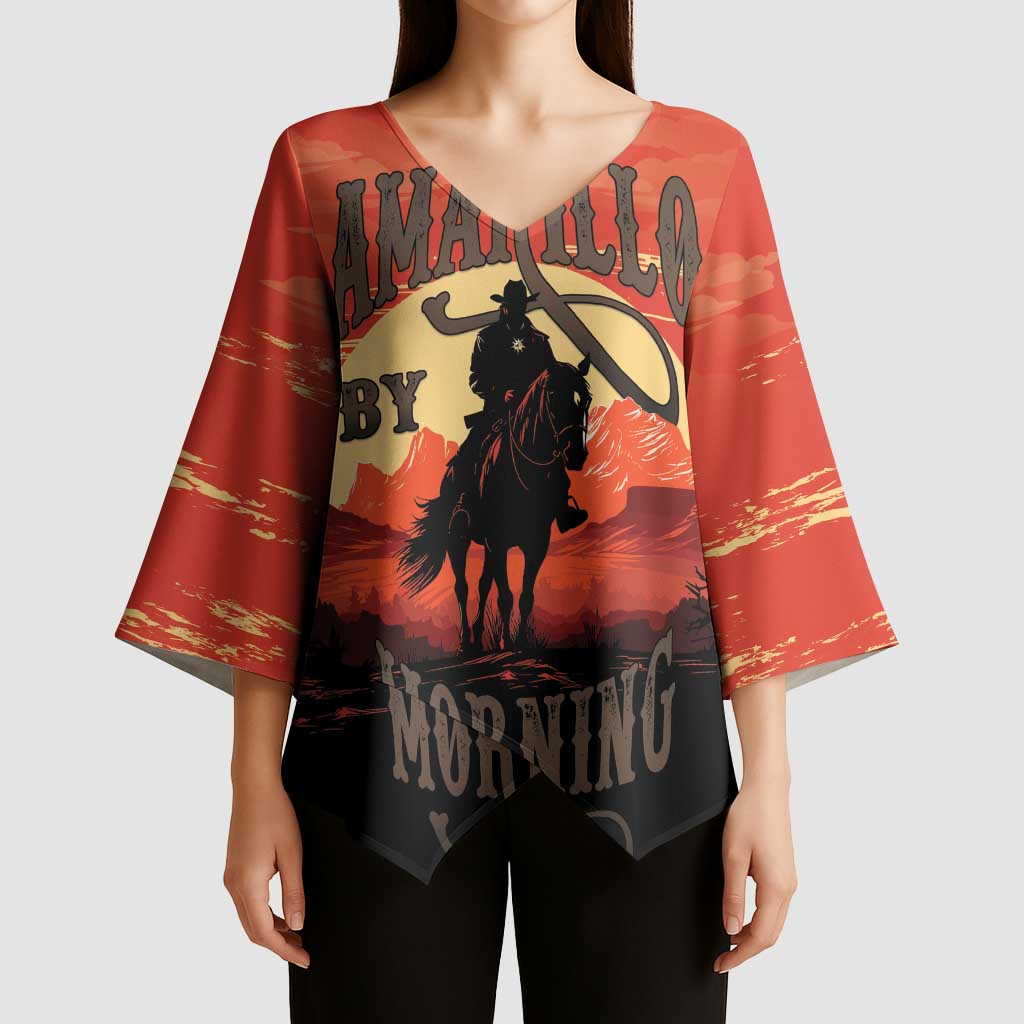 Rodeo Cowboy Kimono Sleeve Blouse Amarillo By Morning - Wonder Print Shop