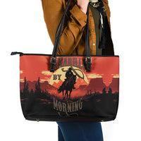 Rodeo Cowboy Leather Tote Bag Amarillo By Morning - Wonder Print Shop