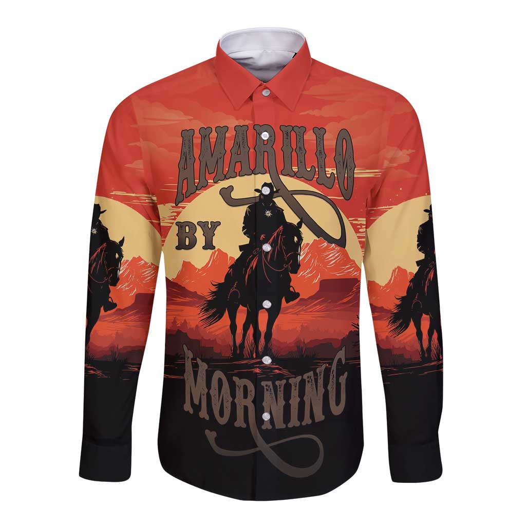 Rodeo Cowboy Long Sleeve Button Shirt Amarillo By Morning - Wonder Print Shop
