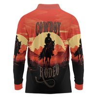 Rodeo Cowboy Long Sleeve Polo Shirt Amarillo By Morning - Wonder Print Shop