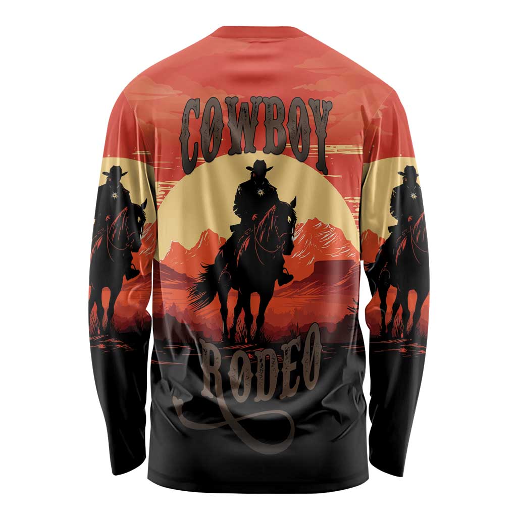 Rodeo Cowboy Long Sleeve Shirt Amarillo By Morning - Wonder Print Shop