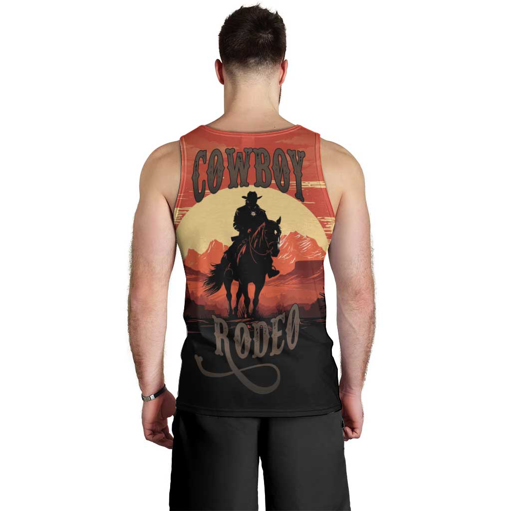 Rodeo Cowboy Men Tank Top Amarillo By Morning - Wonder Print Shop