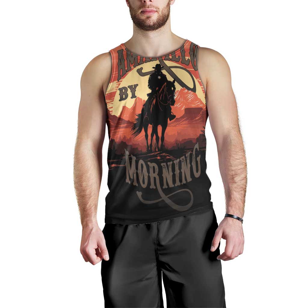Rodeo Cowboy Men Tank Top Amarillo By Morning - Wonder Print Shop