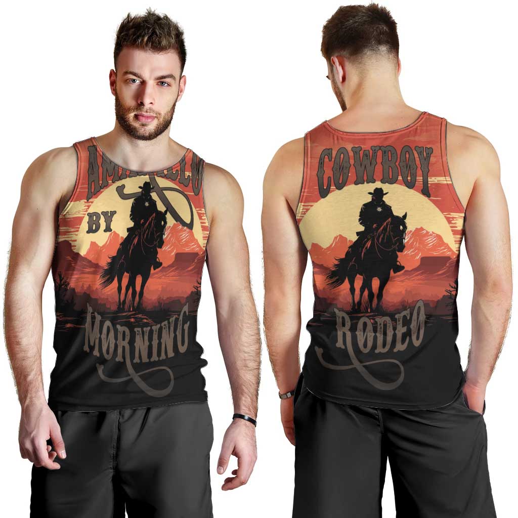 Rodeo Cowboy Men Tank Top Amarillo By Morning - Wonder Print Shop