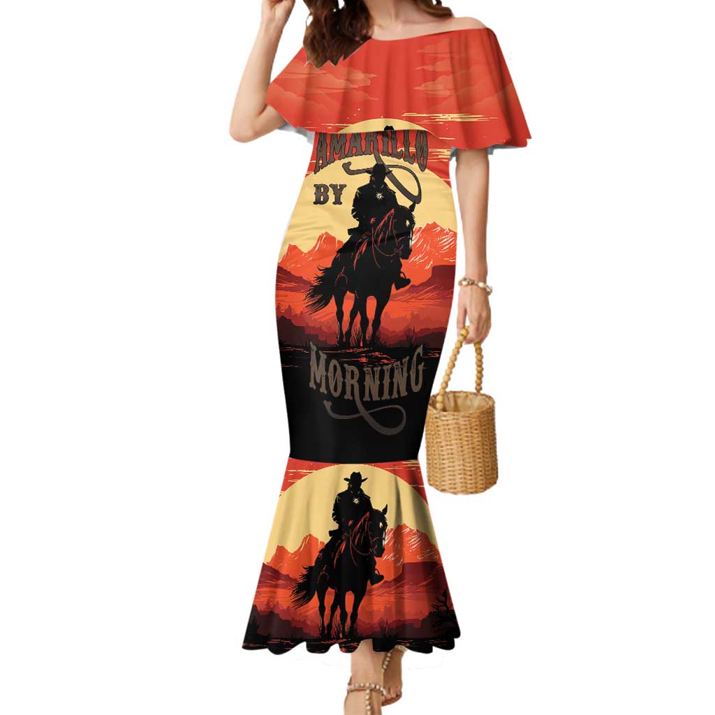 Rodeo Cowboy Mermaid Dress Amarillo By Morning - Wonder Print Shop