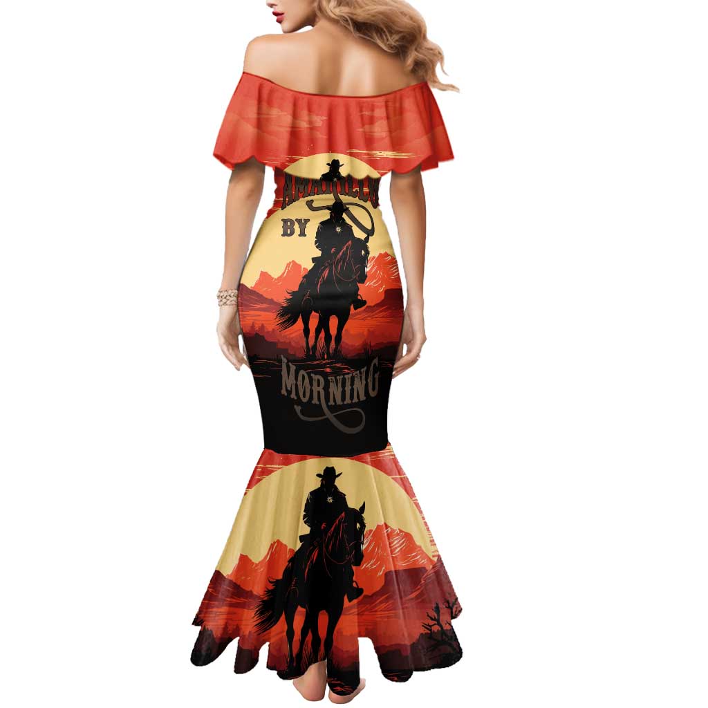 Rodeo Cowboy Mermaid Dress Amarillo By Morning - Wonder Print Shop