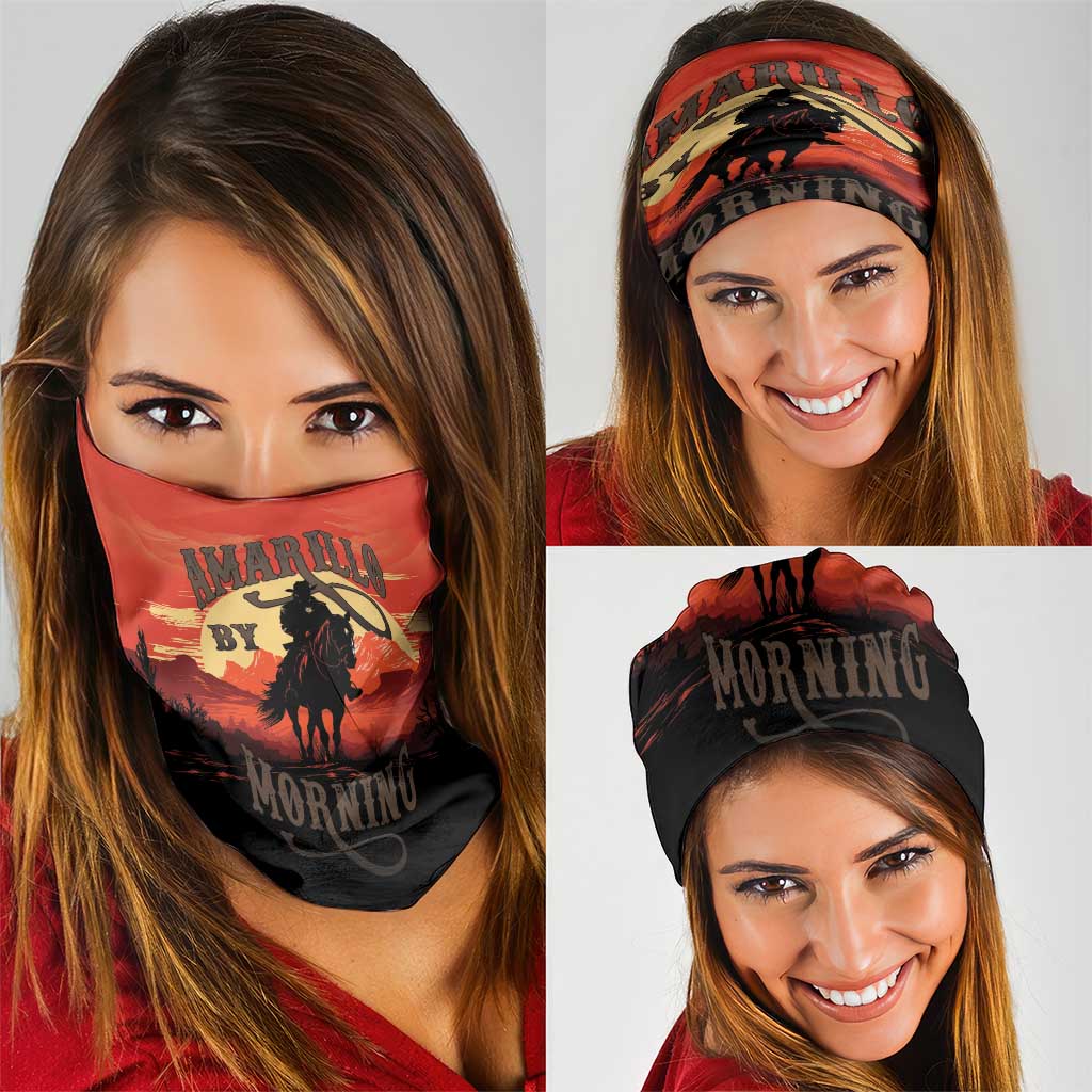 Rodeo Cowboy Neck Gaiter Amarillo By Morning - Wonder Print Shop