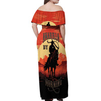 Rodeo Cowboy Off Shoulder Maxi Dress Amarillo By Morning - Wonder Print Shop