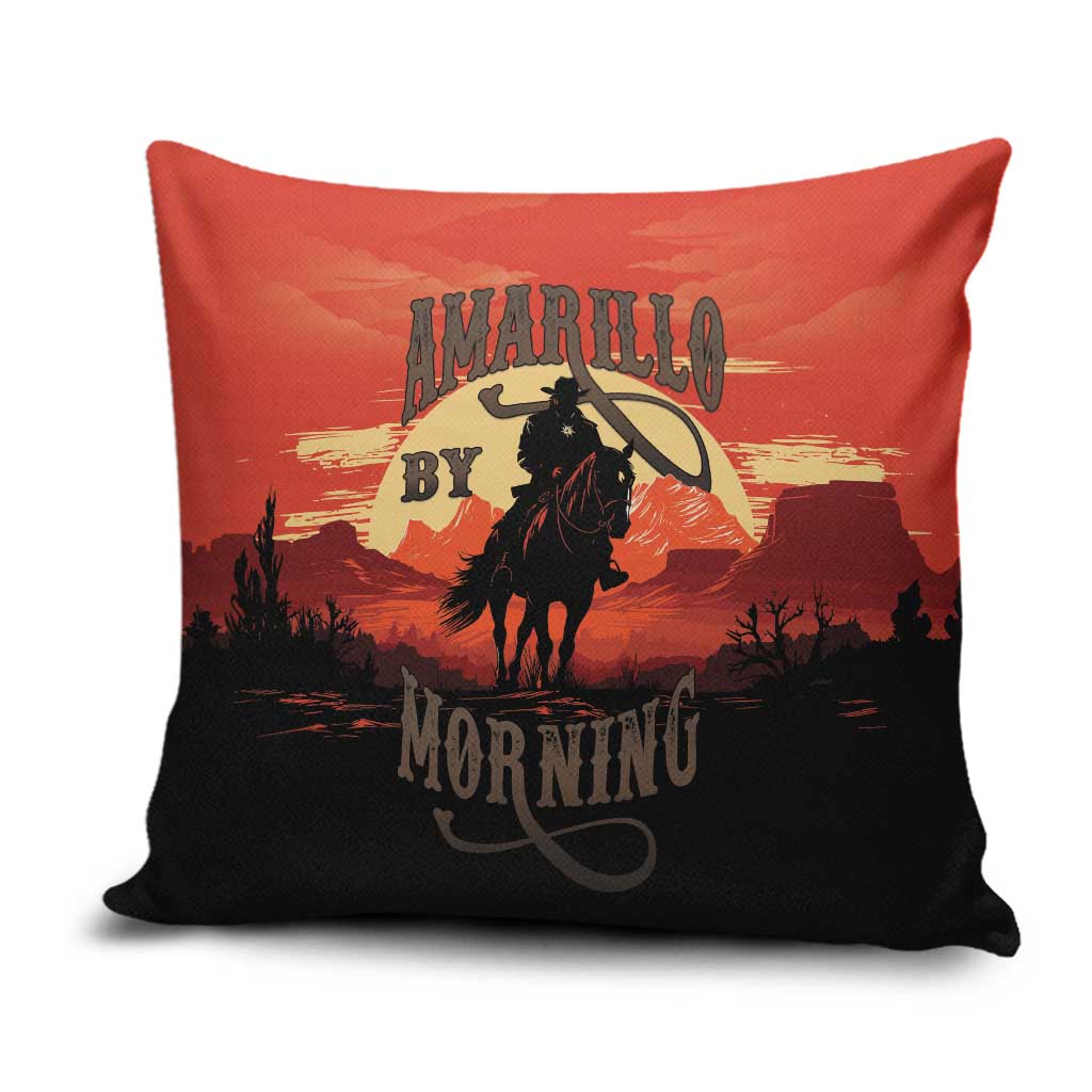 Rodeo Cowboy Pillow Cover Amarillo By Morning - Wonder Print Shop