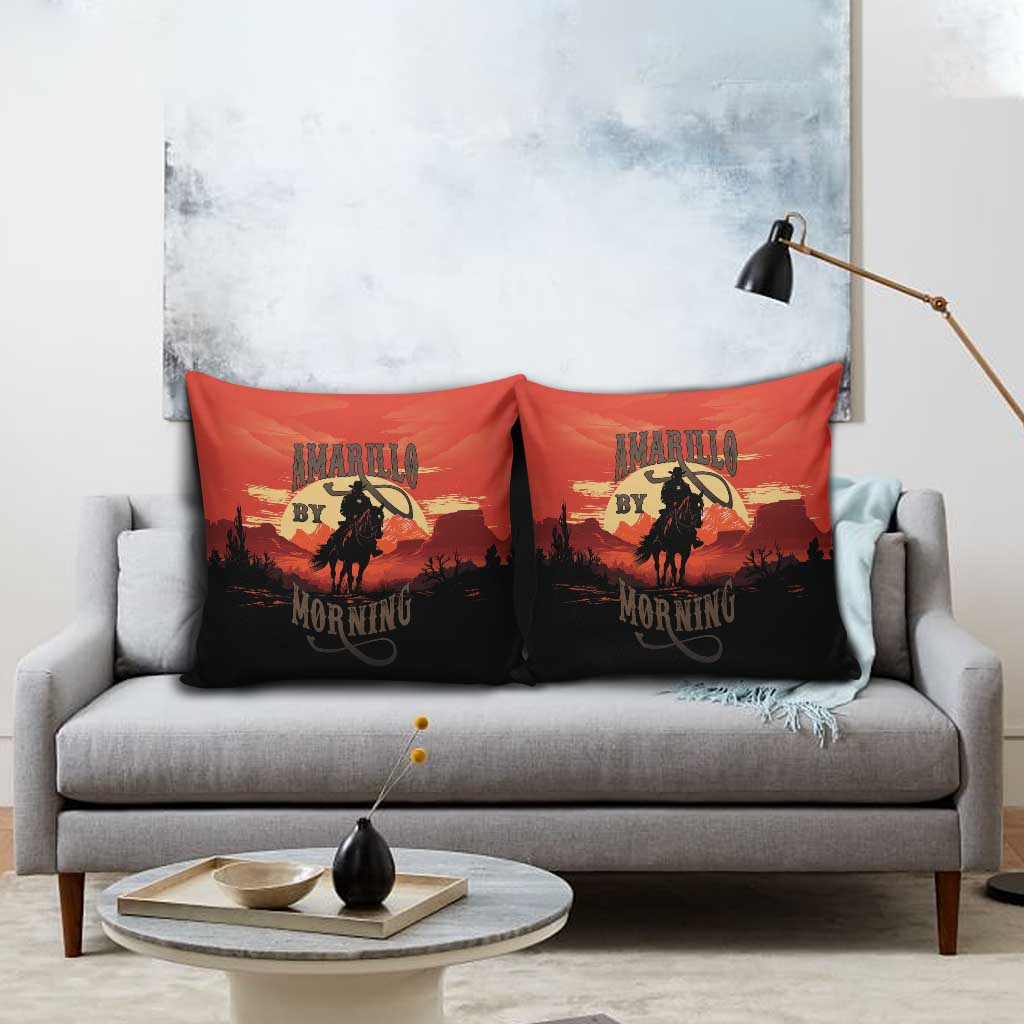 Rodeo Cowboy Pillow Cover Amarillo By Morning - Wonder Print Shop