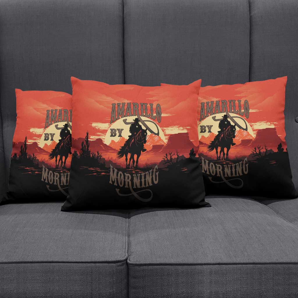 Rodeo Cowboy Pillow Cover Amarillo By Morning - Wonder Print Shop