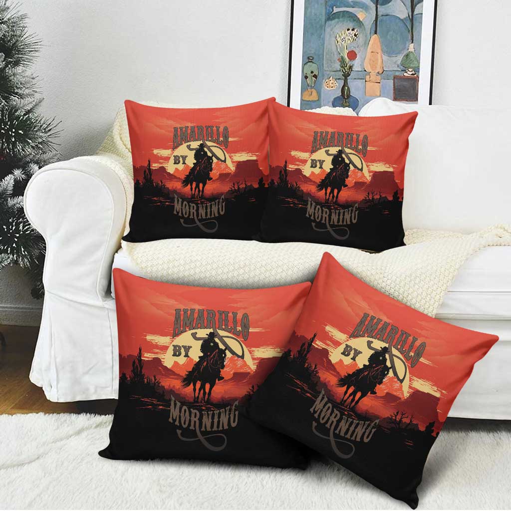 Rodeo Cowboy Pillow Cover Amarillo By Morning - Wonder Print Shop