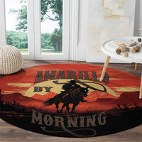 Rodeo Cowboy Round Carpet Amarillo By Morning - Wonder Print Shop