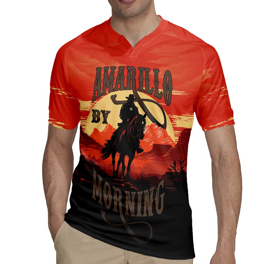 Rodeo Cowboy Rugby Jersey Amarillo By Morning - Wonder Print Shop