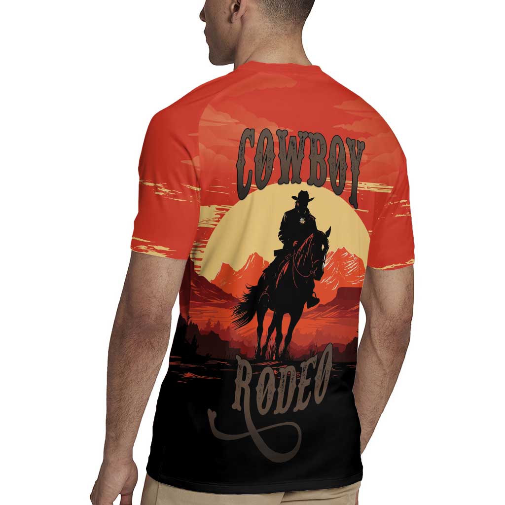 Rodeo Cowboy Rugby Jersey Amarillo By Morning - Wonder Print Shop