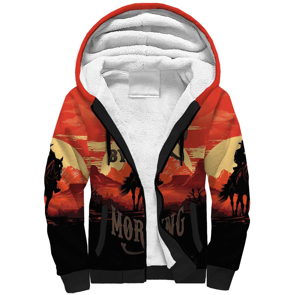 Rodeo Cowboy Sherpa Hoodie Amarillo By Morning - Wonder Print Shop