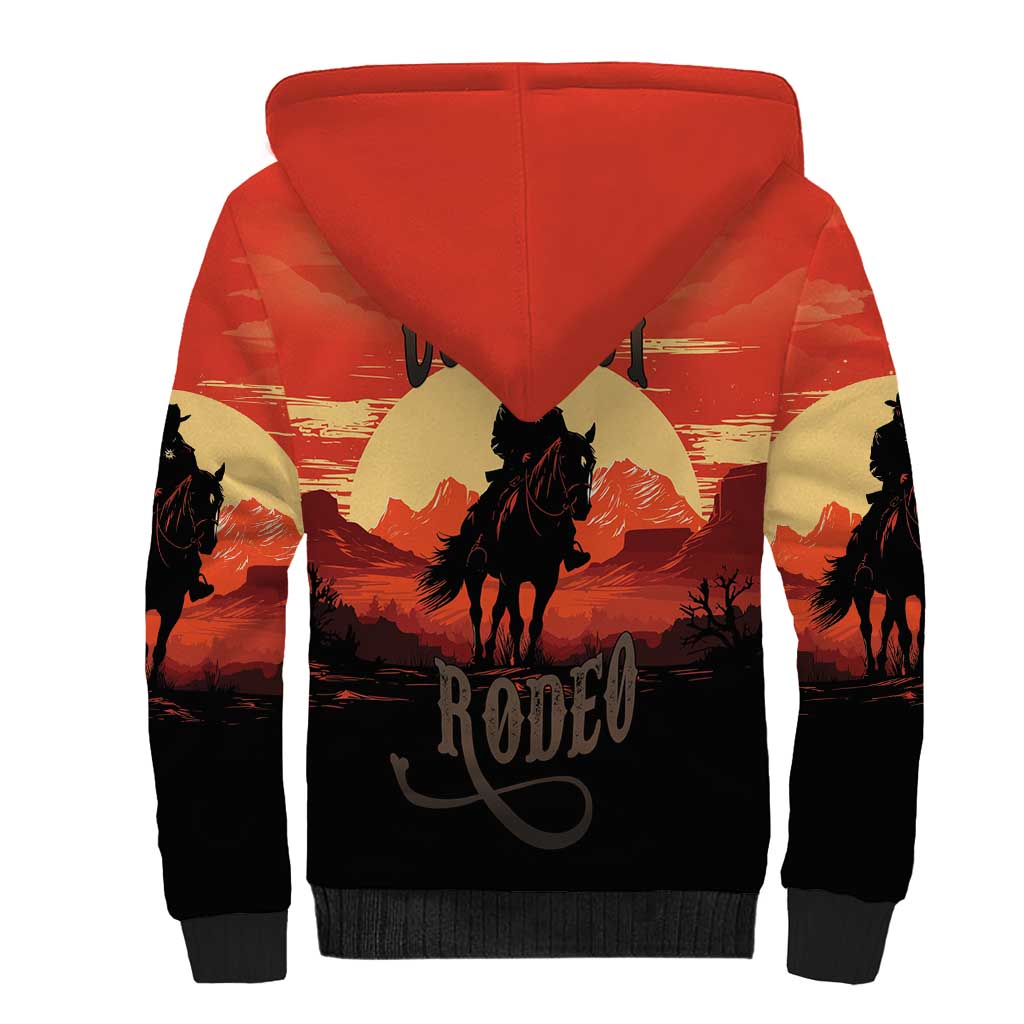 Rodeo Cowboy Sherpa Hoodie Amarillo By Morning - Wonder Print Shop
