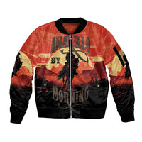 Rodeo Cowboy Sleeve Zip Bomber Jacket Amarillo By Morning - Wonder Print Shop
