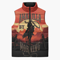 Rodeo Cowboy Sleeveless Puffer Jacket Amarillo By Morning - Wonder Print Shop