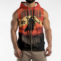 Rodeo Cowboy Sleeveless Zip Hoodie Amarillo By Morning - Wonder Print Shop